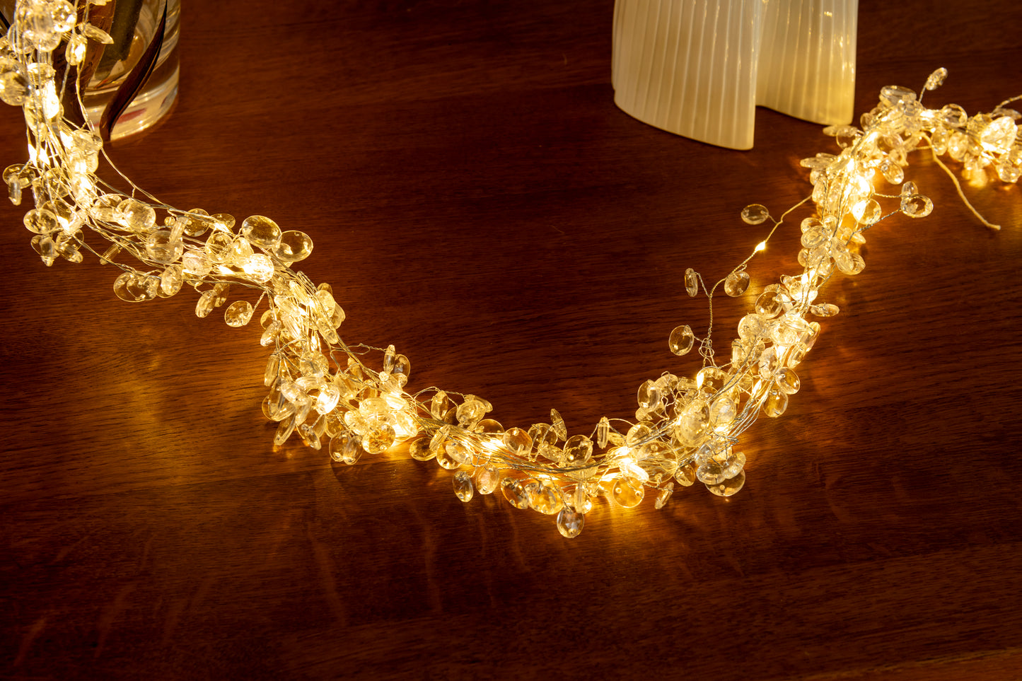 8 string of 2m bunch lights mains plug in. 160 LED Warm lights