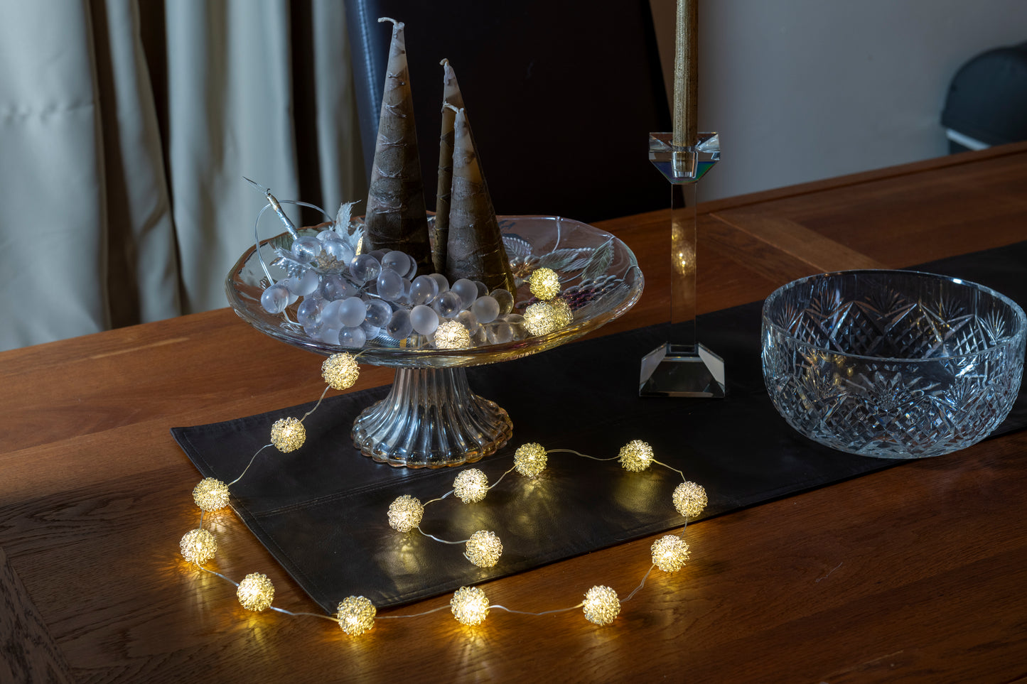Cotton balls warm string lights 20 LED's 3m. battery operated
