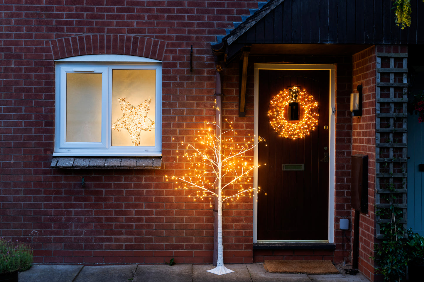 3D Circle Metal Brown Wreath with 300 LEDs