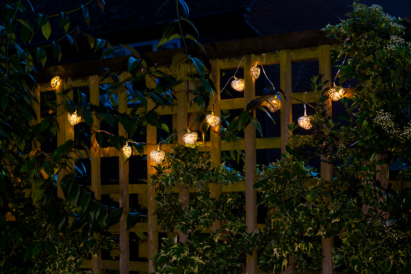 Heart design Moroccan Solar String Lights Waterproof Garden Light for Trees, Patio, Yard, Wedding, Party Decorations.