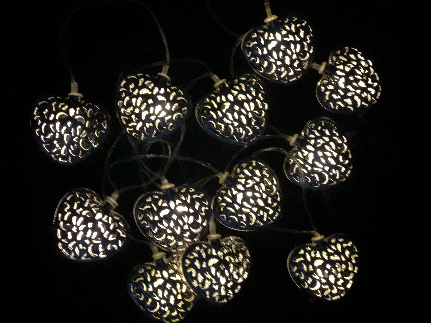 Moroccan heart 12 LED solar string