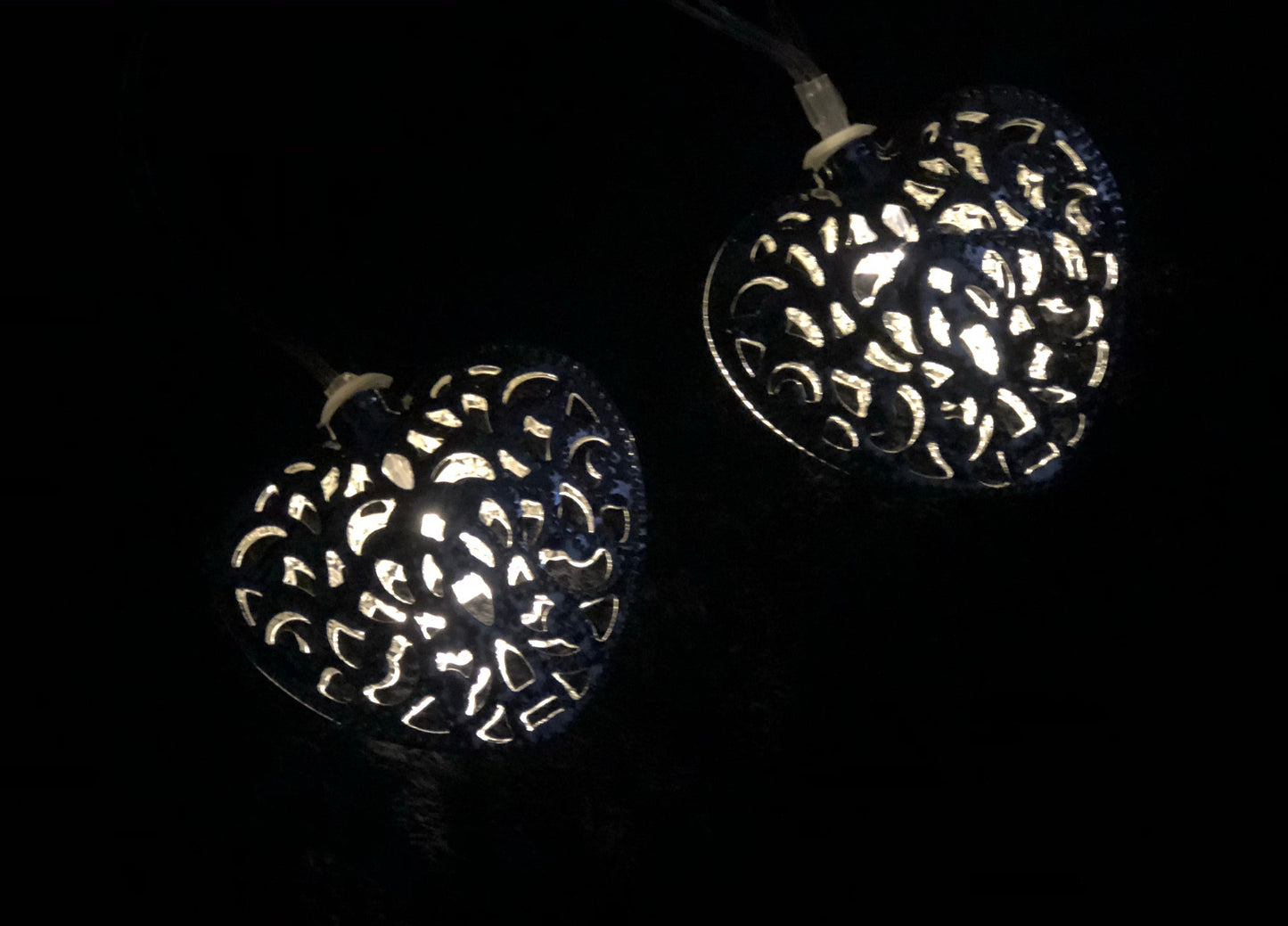 Heart design Moroccan Solar String Lights Waterproof Garden Light for Trees, Patio, Yard, Wedding, Party Decorations.