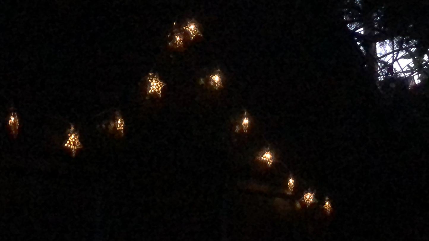Star design Moroccan Solar String Lights Waterproof Garden Light for Trees, Patio, Yard, Wedding, Party Decorations.
