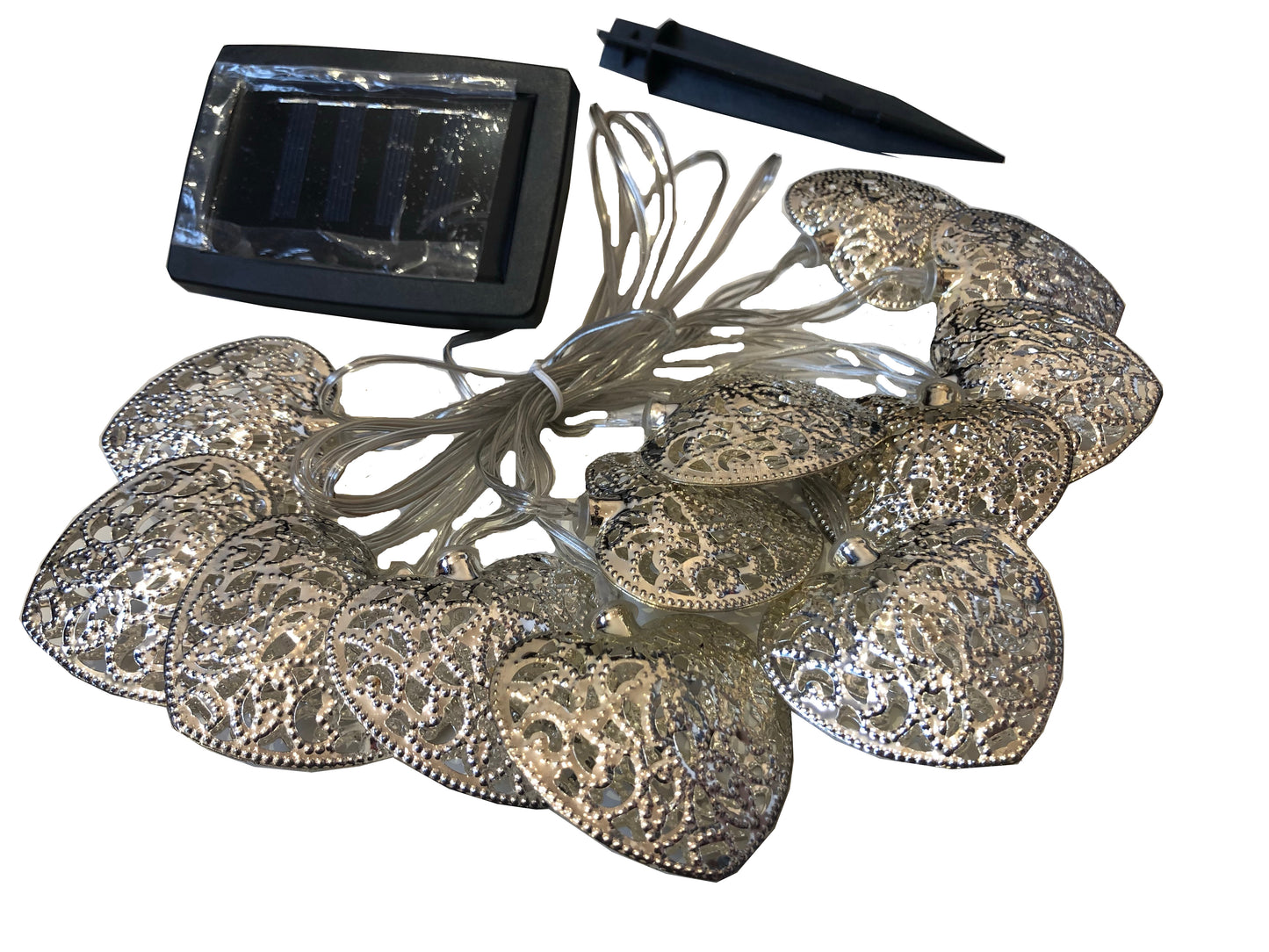 Heart design Moroccan Solar String Lights Waterproof Garden Light for Trees, Patio, Yard, Wedding, Party Decorations.