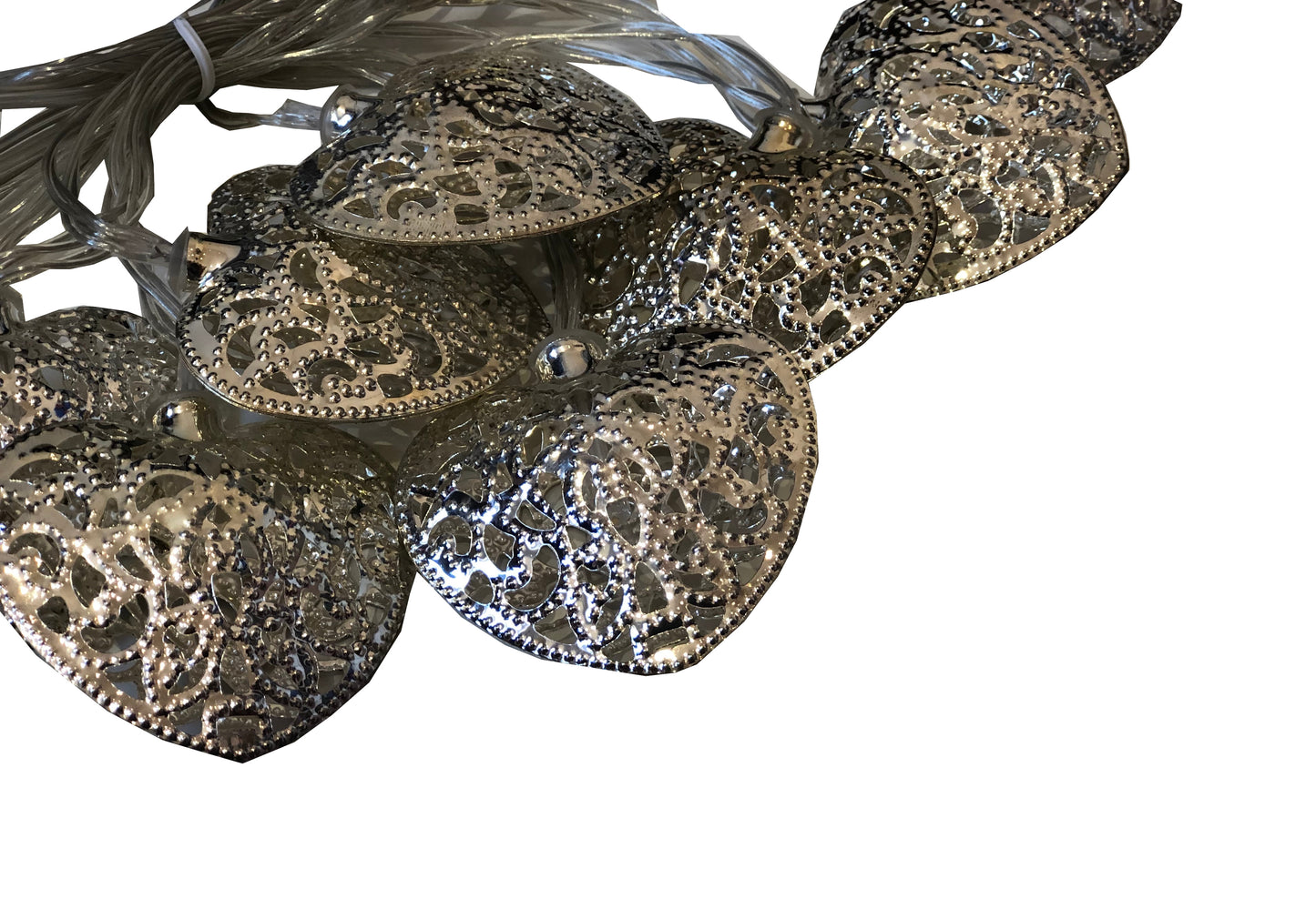 Heart design Moroccan Solar String Lights Waterproof Garden Light for Trees, Patio, Yard, Wedding, Party Decorations.