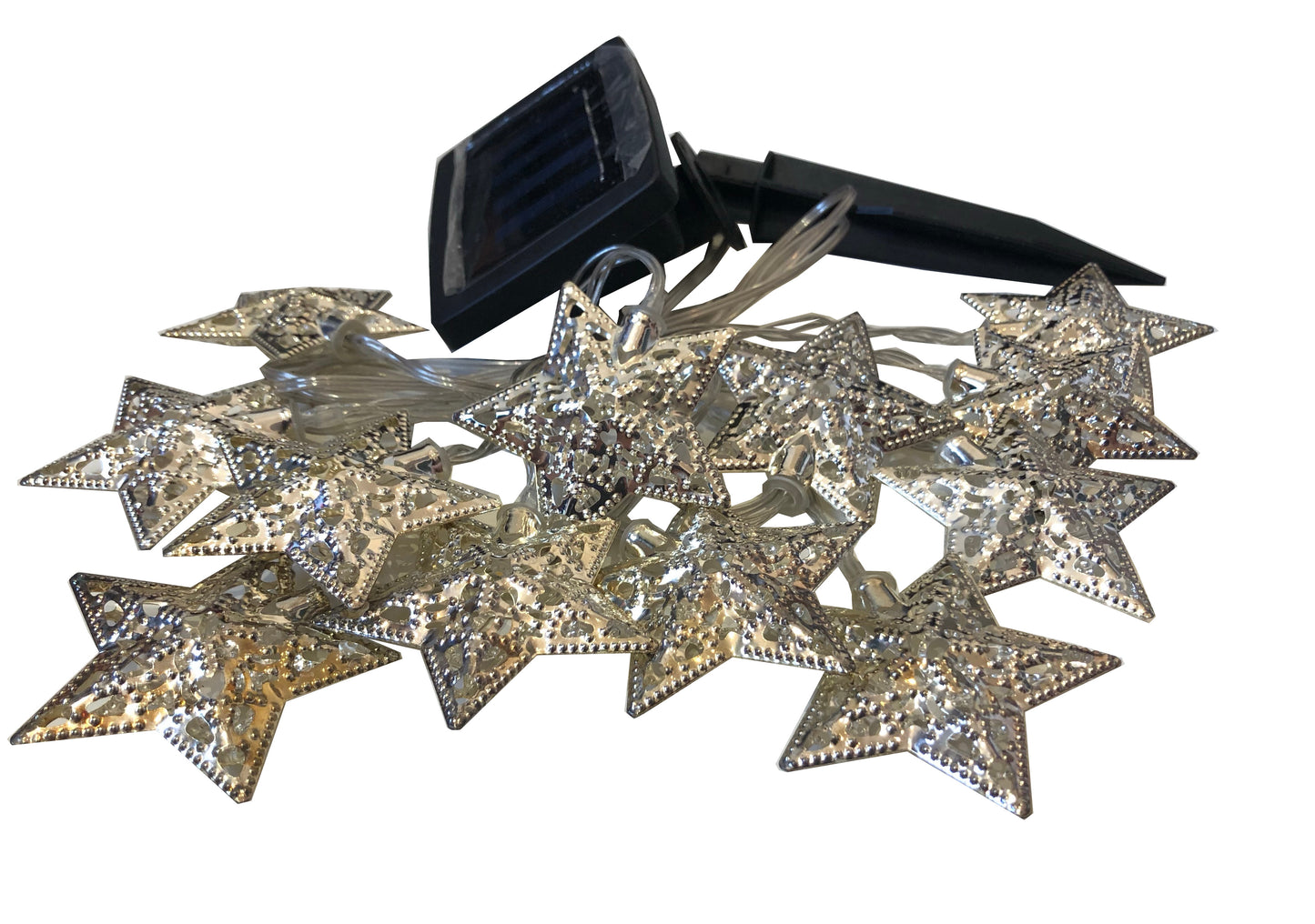 Star design Moroccan Solar String Lights Waterproof Garden Light for Trees, Patio, Yard, Wedding, Party Decorations.
