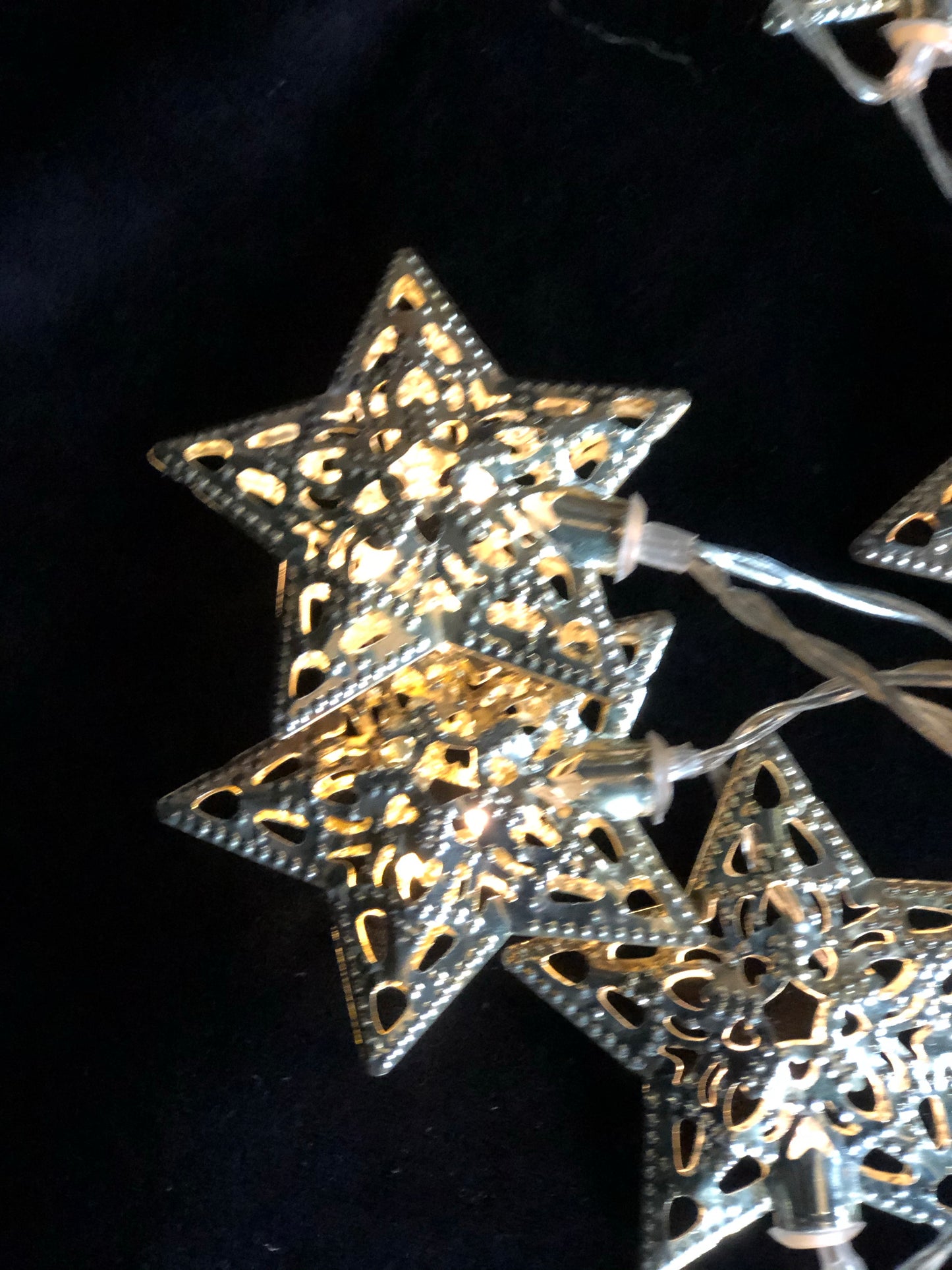 Star design Moroccan Solar String Lights Waterproof Garden Light for Trees, Patio, Yard, Wedding, Party Decorations.