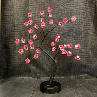 LED Cheery Blossom Tree with Lights up 20 Inches Tree. USB & Battery Operated