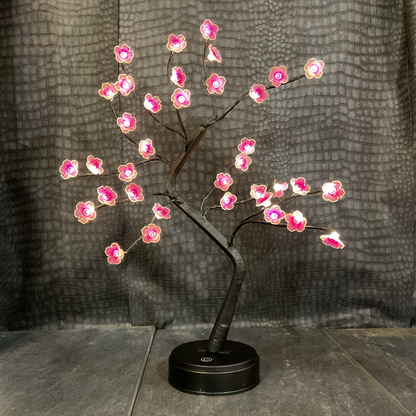 LED Cheery Blossom Tree with Lights up 20 Inches Tree. USB & Battery Operated