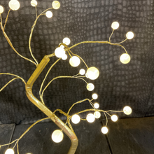 Load image into Gallery viewer, Gold with pearl balls LED Tree with Lights up 20 Inches Tree. USB &amp; Battery Operated
