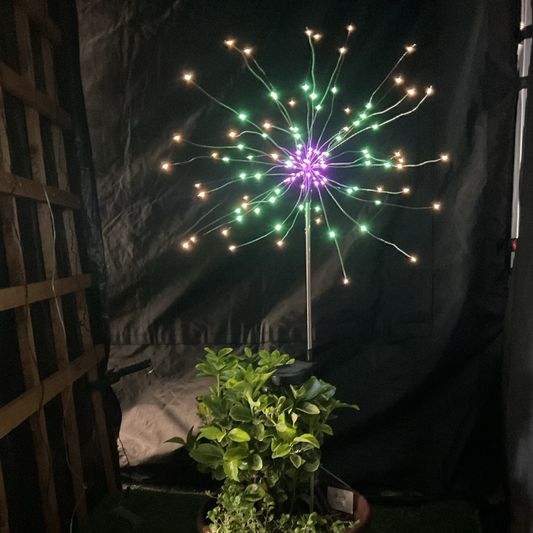 BIG Multi coloured Firework solar garden stake lights (1 per pack)