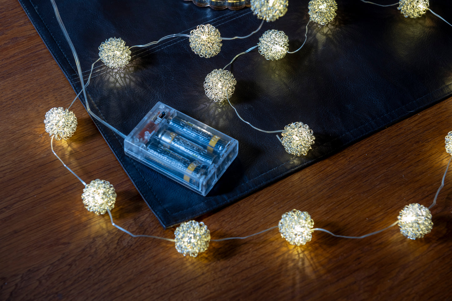 Cotton balls warm string lights 20 LED's 3m. battery operated