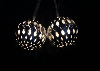 Globe design Moroccan Solar String Lights Waterproof Garden Light for Trees, Patio, Yard, Wedding, Party Decorations.