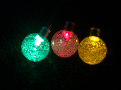 20 LED multi coloured globe fairy solar string outdoor lights.