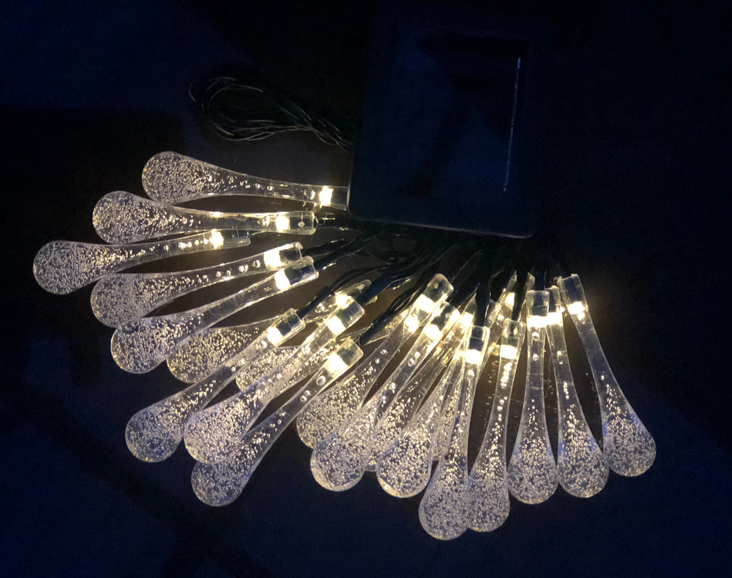 20 LED waterdrop solar light string