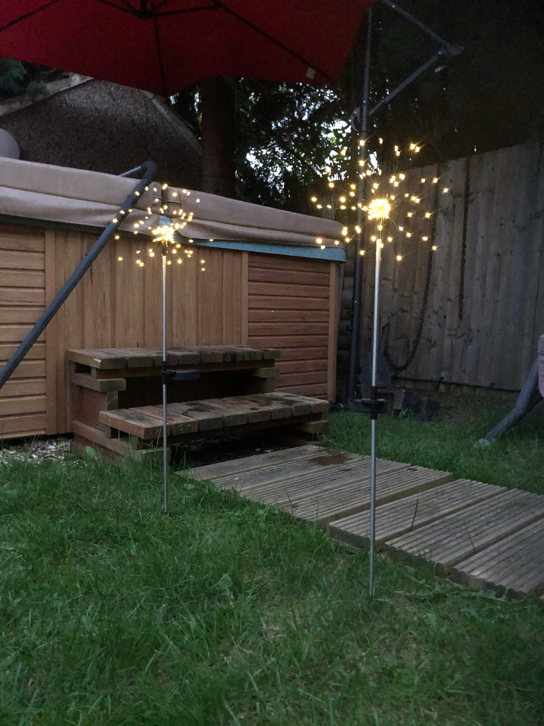 Firework solar light garden stake.